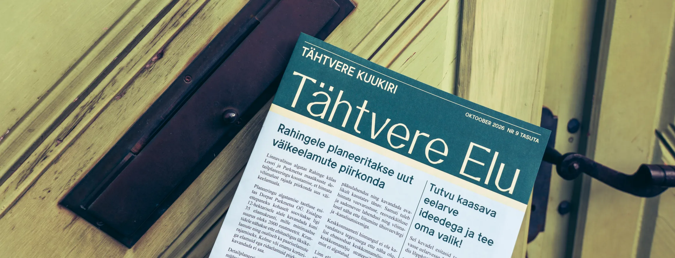 Tähtvere Elu ajaleht postkasti minemas