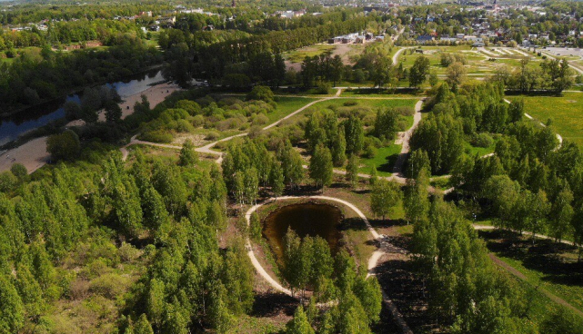 Tähtvere dendropargi vaade linnulennult