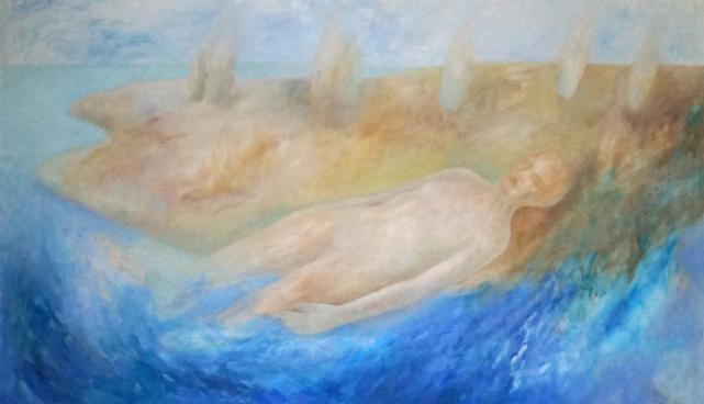 Johanna Mudist. Kahepaikne. 2019. Õli, lõuend