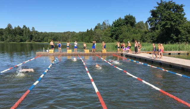 Veski spordi-ja puhkekeskuse väliujula avamine 28.06.2018 koos Tartu Ujumisklubi laagrilastega