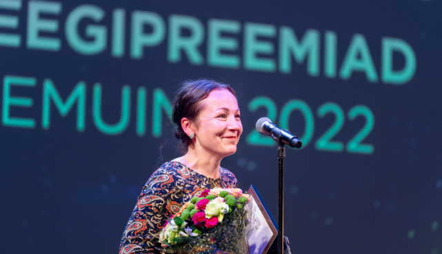 Vanemuise teatri inspitsient Kädi Jakobson, kes kannab ka  tiitlit „Aasta vanemuislane 2019“. 