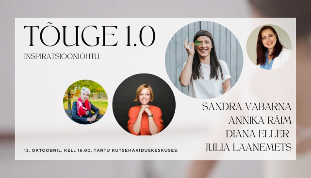 Inspiratsiooniõhtu tõukab mugavustsoonist välja ja julgustab edasi liikuma.